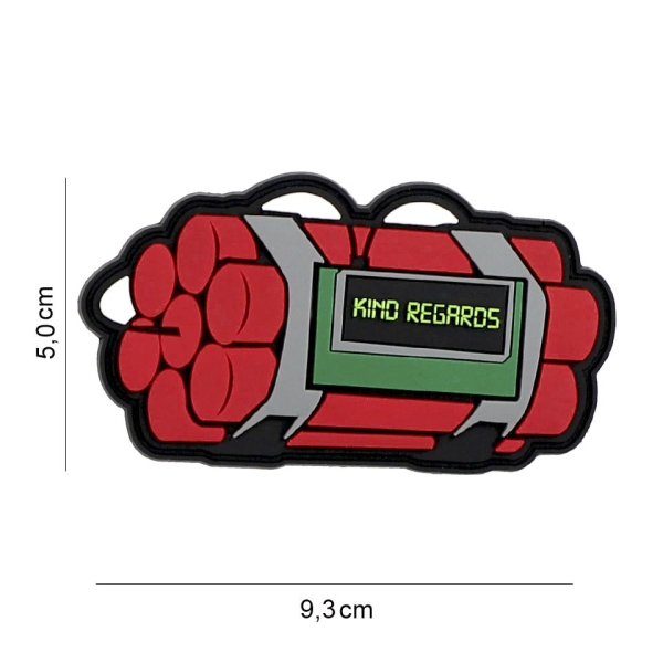 Patch 3D PVC Kind regards red